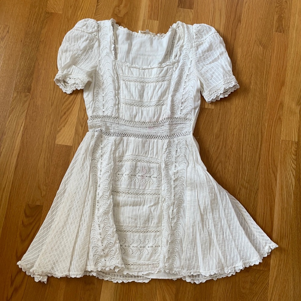 White LOVESHACKFANCY Dress, sz 4